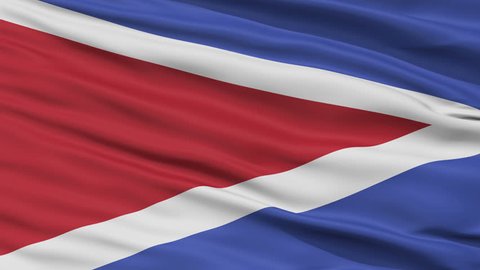 Cabo Rojo closeup flag, city of Puerto Rico, realistic animation seamless loop - 10 seconds long