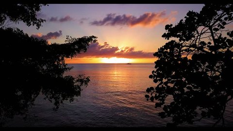 Sunset on Negril Beach, Jamaica