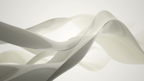 Abstract background with animation of moving wave silk or energy. Backdrop of beautiful soft air waves in slow motion. Animation of seamless loop.