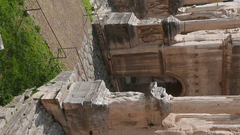 Vertical video. Septimius Severus Arch. Rome, Italy