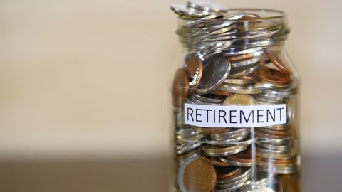 Retirement Money Savings In A Jar