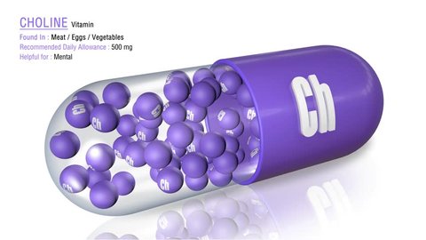 Choline - Animated Vitamin Capsule Concept