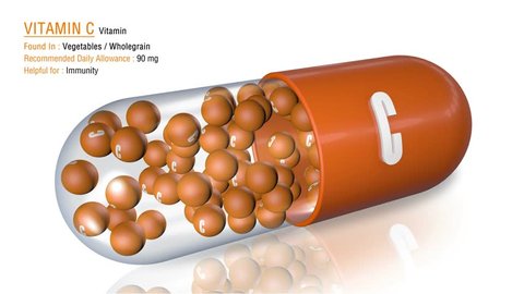 Vitamin C - Animated Vitamin Capsule Concept