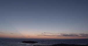 SARDINIA, ITALY – JULY 2016 : Video shot of a woman enjoying beautiful view over Arutas Beach during amazing sunset