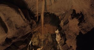 SARDINIA, ITALY – JULY 2016 : Video shot of beautiful rock formations in Grotta Inspinigoli caves