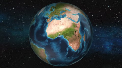 Earth Zoom In Map - Cotonou