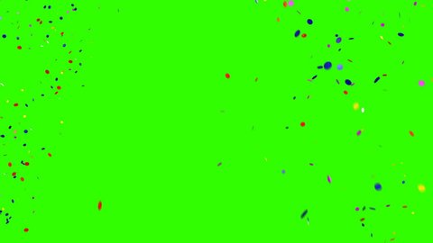 Confetti Explosion on Green Screen