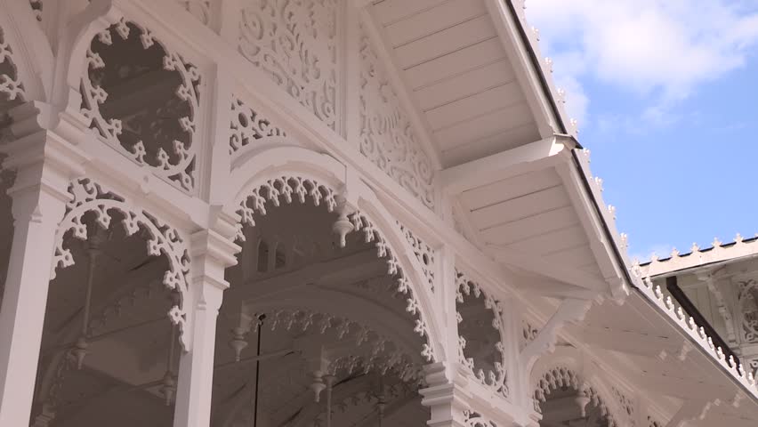 Close up of Karlovy Vary Kolonáda in Czechia.