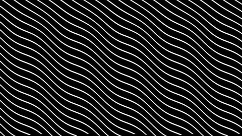 Animation abstraction of curved lines in dynamic wave motion Stock-video
