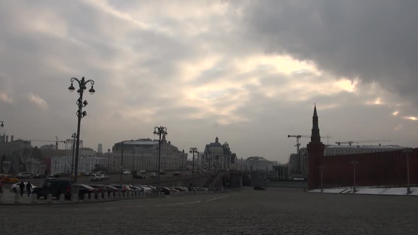Moscow, Russia - March 14. 2018. View of Red Square during March season.