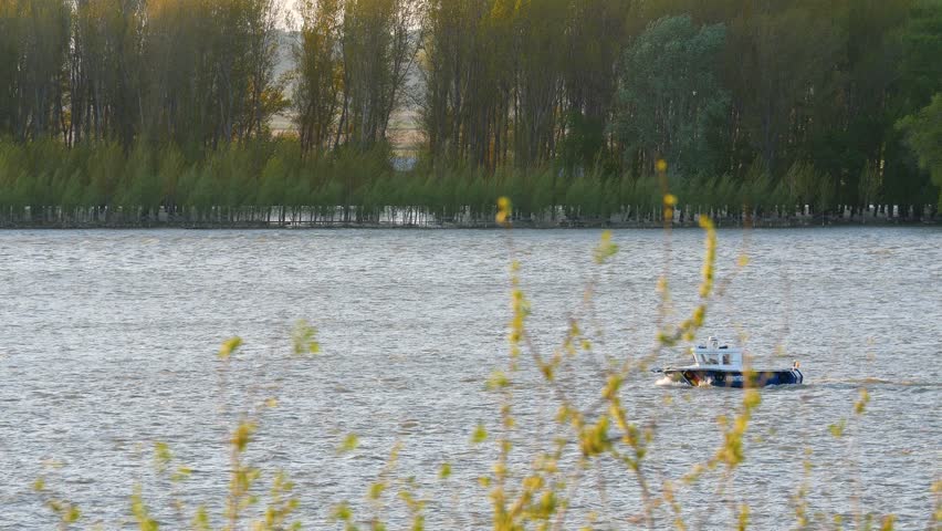 Police Boat In A River