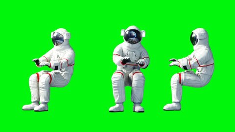 Astronaut Sit Idle Green Video De Stock 100 Libre De Droit Shutterstock