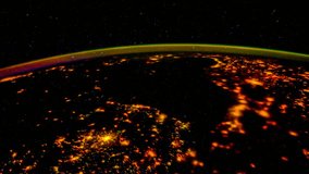 Planet Earth seen during night view from the International Space Station with Time Lapse 4K. Images courtesy of NASA Johnson Space Center: http://eol.jsc.nasa.gov.