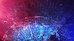 Digital planet seamless motion graphics background for broadcast TV, films, exhibition and presentations about digital technologies, web communications, networks, social activity, media, big data. - Powered by Shutterstock - Get 15% off with code: PIKWIZARD15