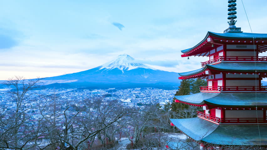 4k Timelapse of Mt. Fuji Stock Footage Video (100% Royalty-free