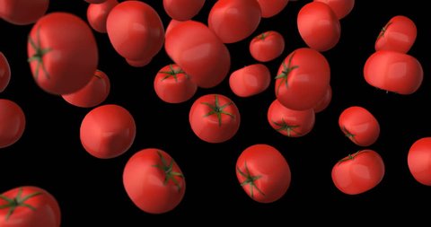 tomato falling slow motion