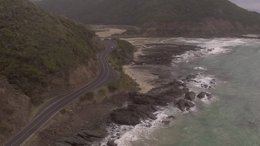 The Great Ocean Road Australia aerial footage