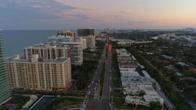 Aerial Bal Harbour Miami Florida 4k 24p twilight