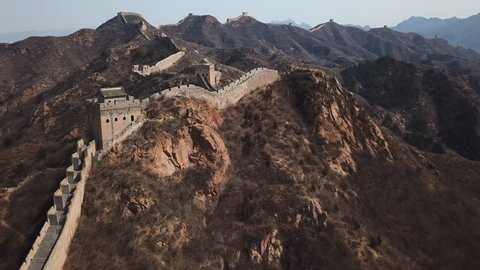 4k aerial video of Jinshanling Great Wall