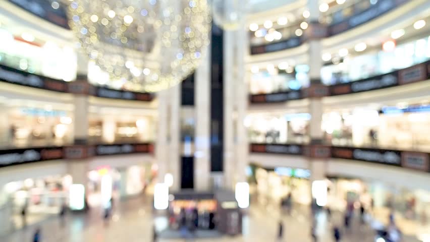 Blurred Shopping Mall Hall. Blurry Stock Footage Video (100% Royalty ...