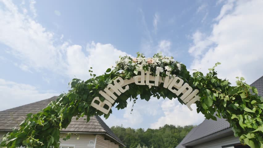 Wedding Flower Arch Decoration. Wedding arch decorated with flowers