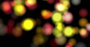 abstract background with animated glowing yellow red bokeh