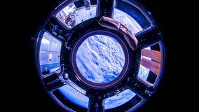 Planet Earth rotation seen from window International Space Station resolution  Time Lapse 4K. Images courtesy of NASA Johnson Space 