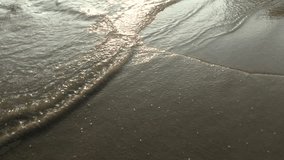 Beautiful clear wave with sunlight clips,clear wave with sand footage