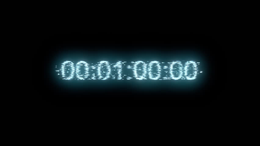 Time 1007: Timecode countdown glitch malfunction real time one minute 24 fps. Royalty-Free Stock Footage #1010214119