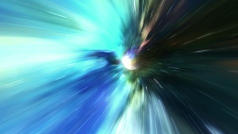 Light speed!  Travel through space and time at warp speed with this high energy visualization of flying through hyperspace. 