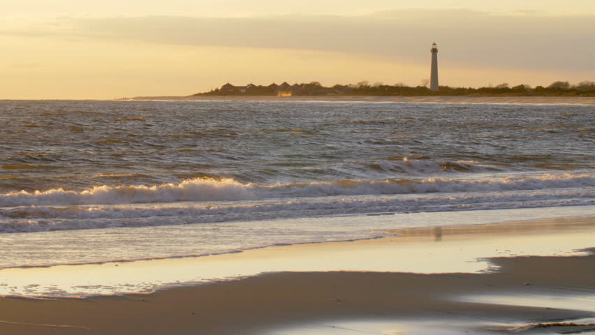Cape May lighthouse in Sunset, Cape May, USA