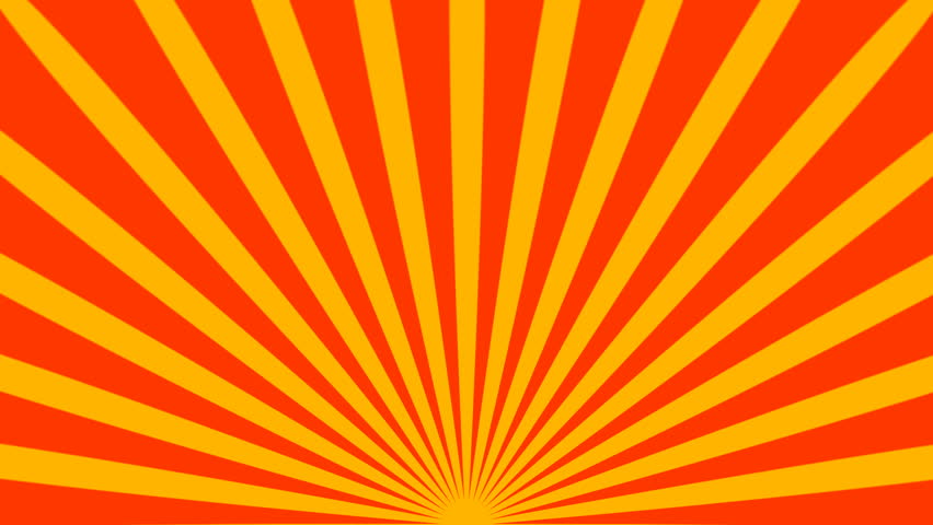 Retro Striped Sunburst Background with Stock Footage Video (100%