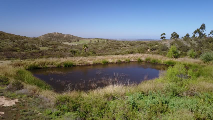San Diego, CA - Iron Mountain Trail Head - Drone Video. Aerial Video of Iron Mountain is the southernmost peak in a small mountain complex that divides the city of Poway.