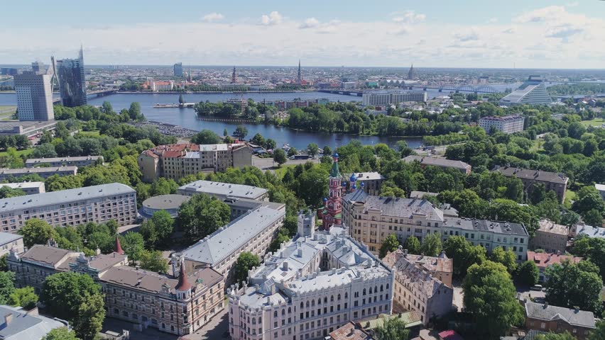 Old Riga city, europe, landmark, latvia, riga, architecture, cityscape, medieval, street, tourism drone flight