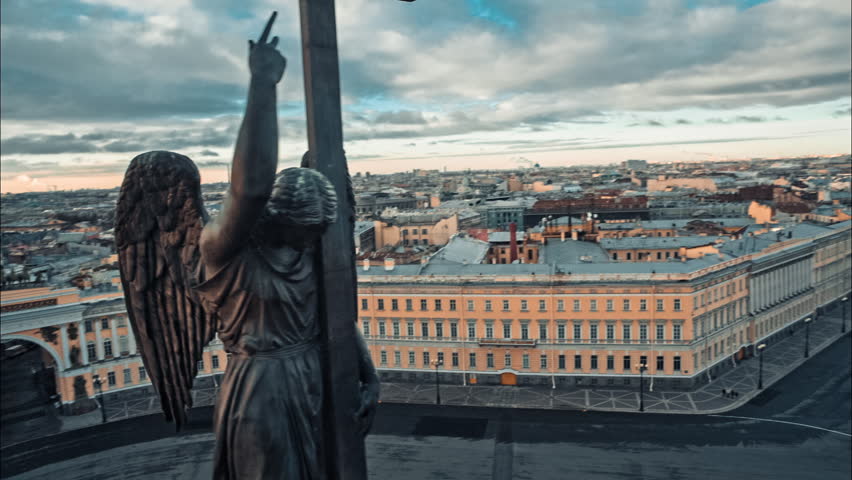  St. Petersburg, winter palace, palace square, Alexander Column | Shutterstock HD Video #1010252519