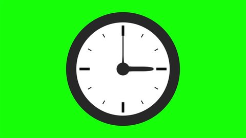 Motion background with spinning clock in 12 hour seamless loop