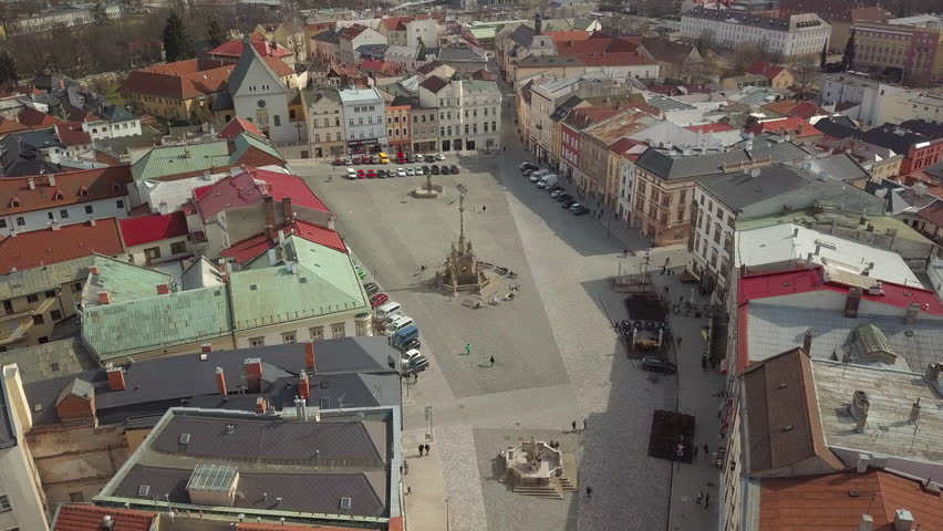 Flight Over Olomouc Old Town, Czech Republic