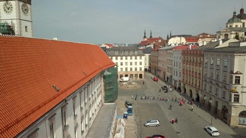 Flight Over Olomouc Old Town, Czech Republic