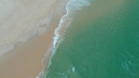 Surfer at Saquarema beach. Aerial view at Itauna Beach, Saquarema, Rio de Janeiro - Brazil. World Surf League 2018 Tour city