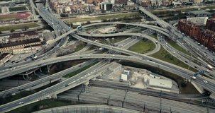 Incredible aerial view time lapse of ring road
