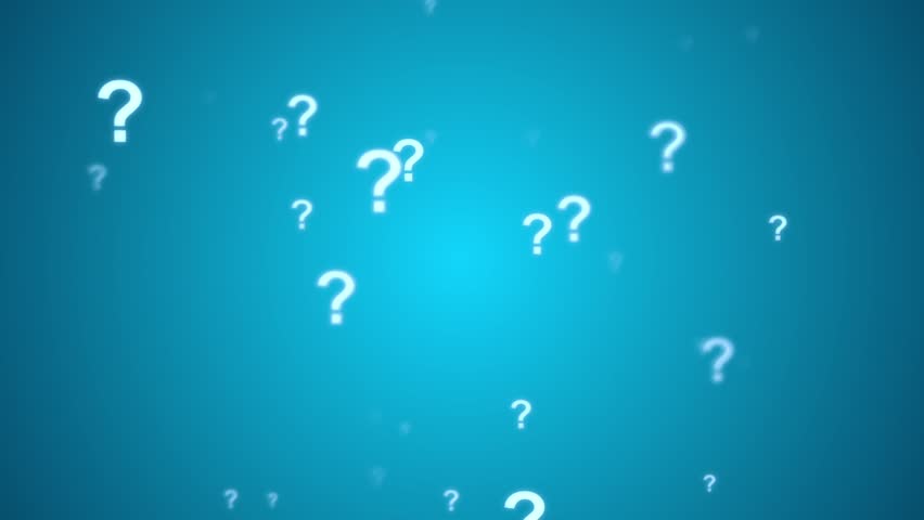 Question Mark Animated Looping Background  Blue