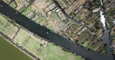 Aerial view of Xochimilco Lake, Ecological and cultural treasure of Mexico