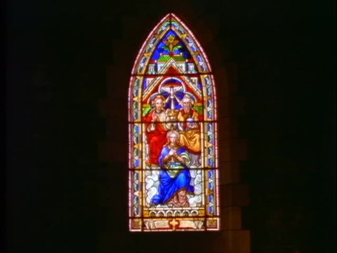 ARGENTINA, 1998, Bariloche, church stained glass