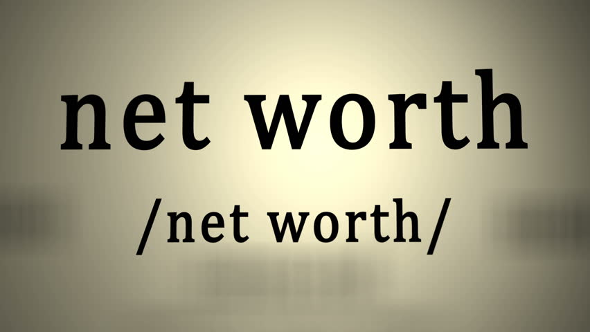 This animation includes a definition of the word net worth. | Shutterstock HD Video #1010351360