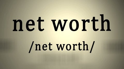 This animation includes a definition of the word net worth.