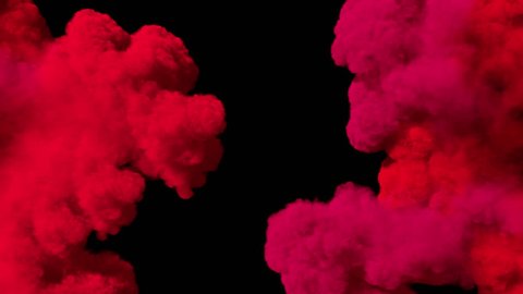 Spreading colored smoke, wiping frame horizontally. Medium distance. Good for wipe transitions & overlay effects. Separated on pure black background, contains alpha channel.