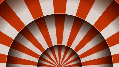 Vintage Abstract Circus Background Rotation/
Seamless looped animation of a vintage abstract circus background rotation, with shadow circles, sunbeams and soft grunge texture