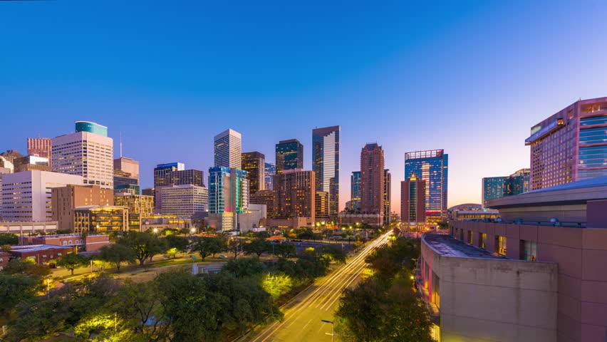Houston, Texas, USA downtown city skyline.
