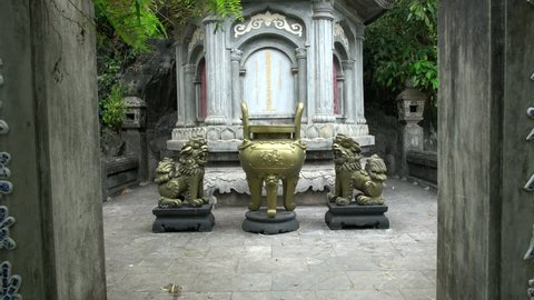 Statues and Alters at Chua Tu Tam  Temple near Da Nang Vietnam