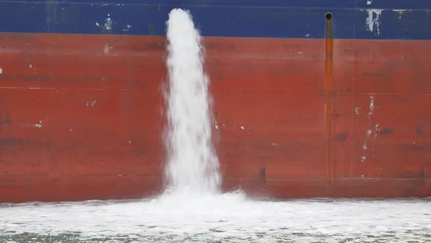 Ballast water discharges by ship